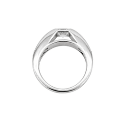 Bague Bandeau en or blanc et diamants - Castafiore