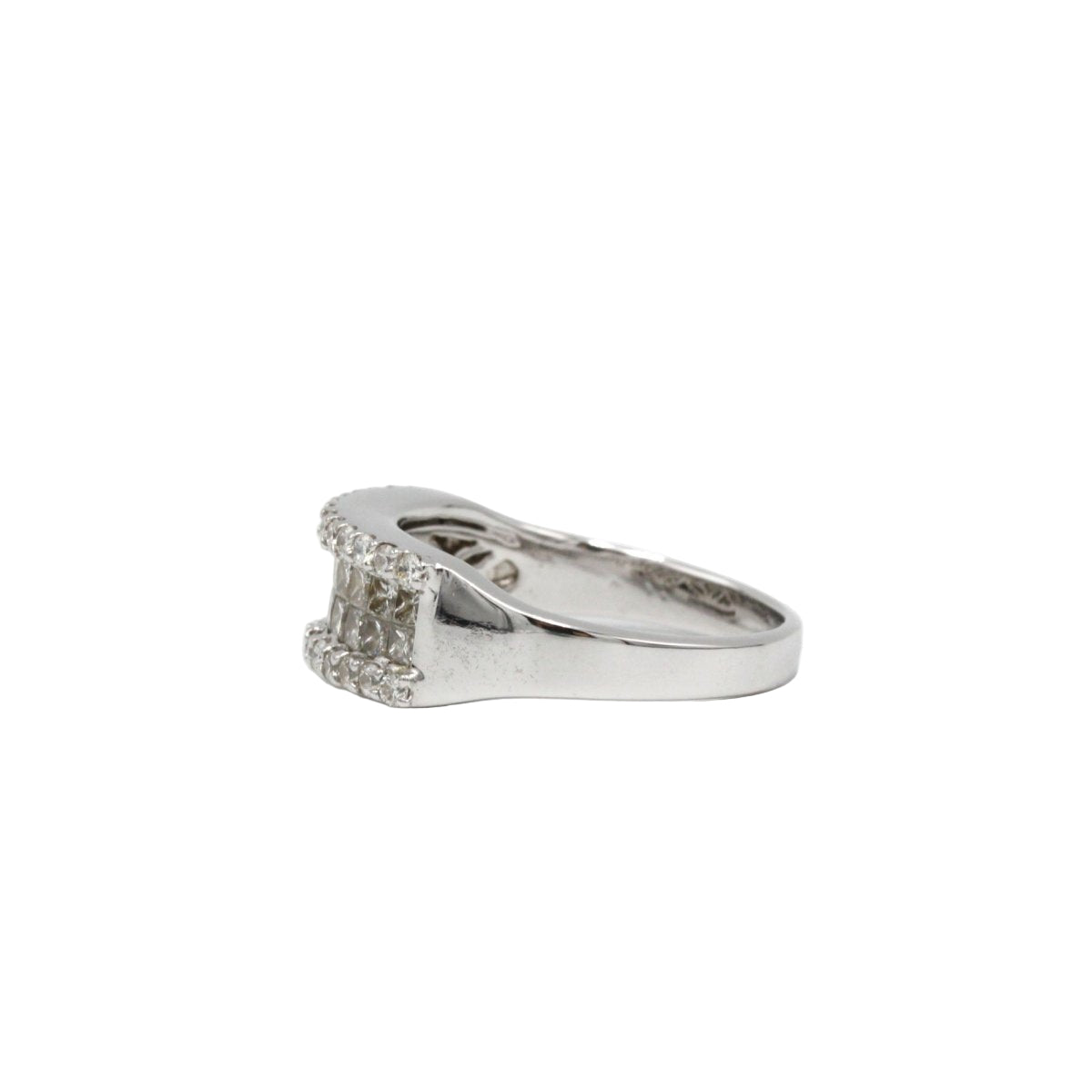 Bague Bandeau en or blanc et diamants - Castafiore