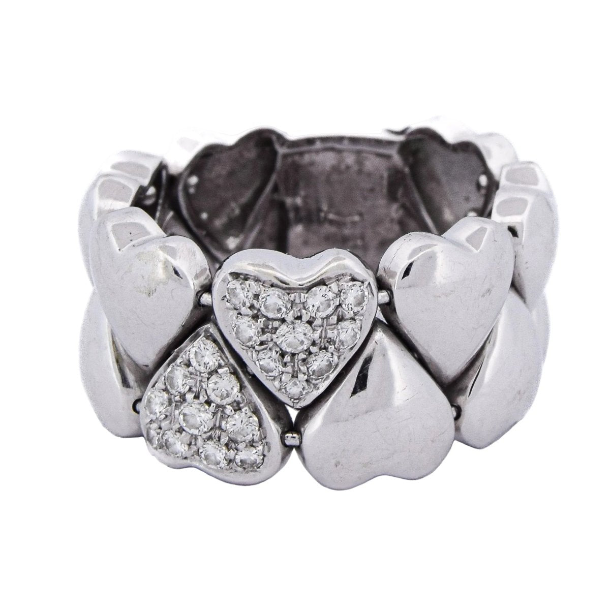 Bague Bandeau en or blanc et diamants - Castafiore