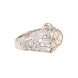 Bague Bandeau en or blanc et diamants - Castafiore