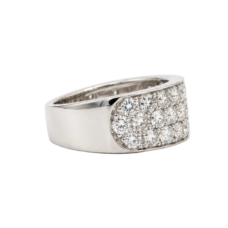 Bague Bandeau en or blanc et diamants - Castafiore