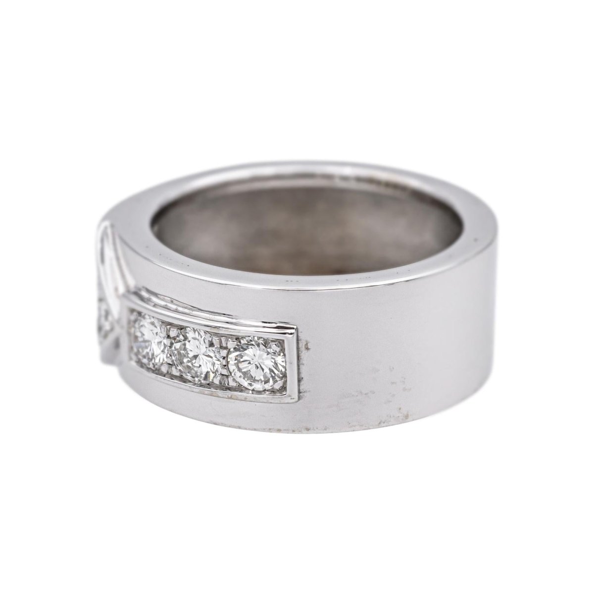 Bague Bandeau en or blanc et diamants - Castafiore