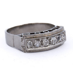 Bague Bandeau en or blanc et diamants - Castafiore