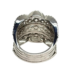 Bague Bandeau en or blanc et diamants - Castafiore