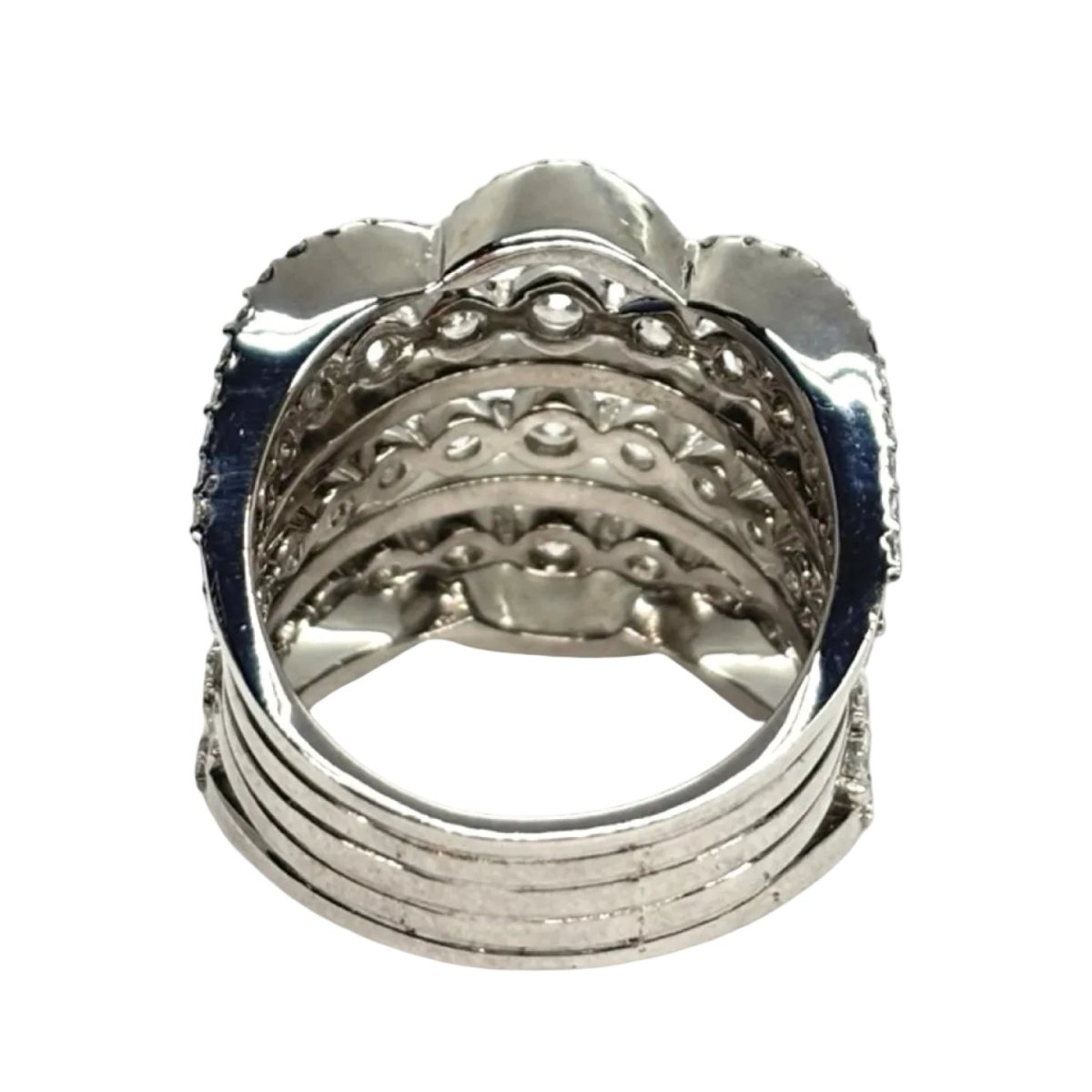 Bague Bandeau en or blanc et diamants - Castafiore