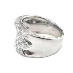 Bague Bandeau en or blanc et diamants - Castafiore