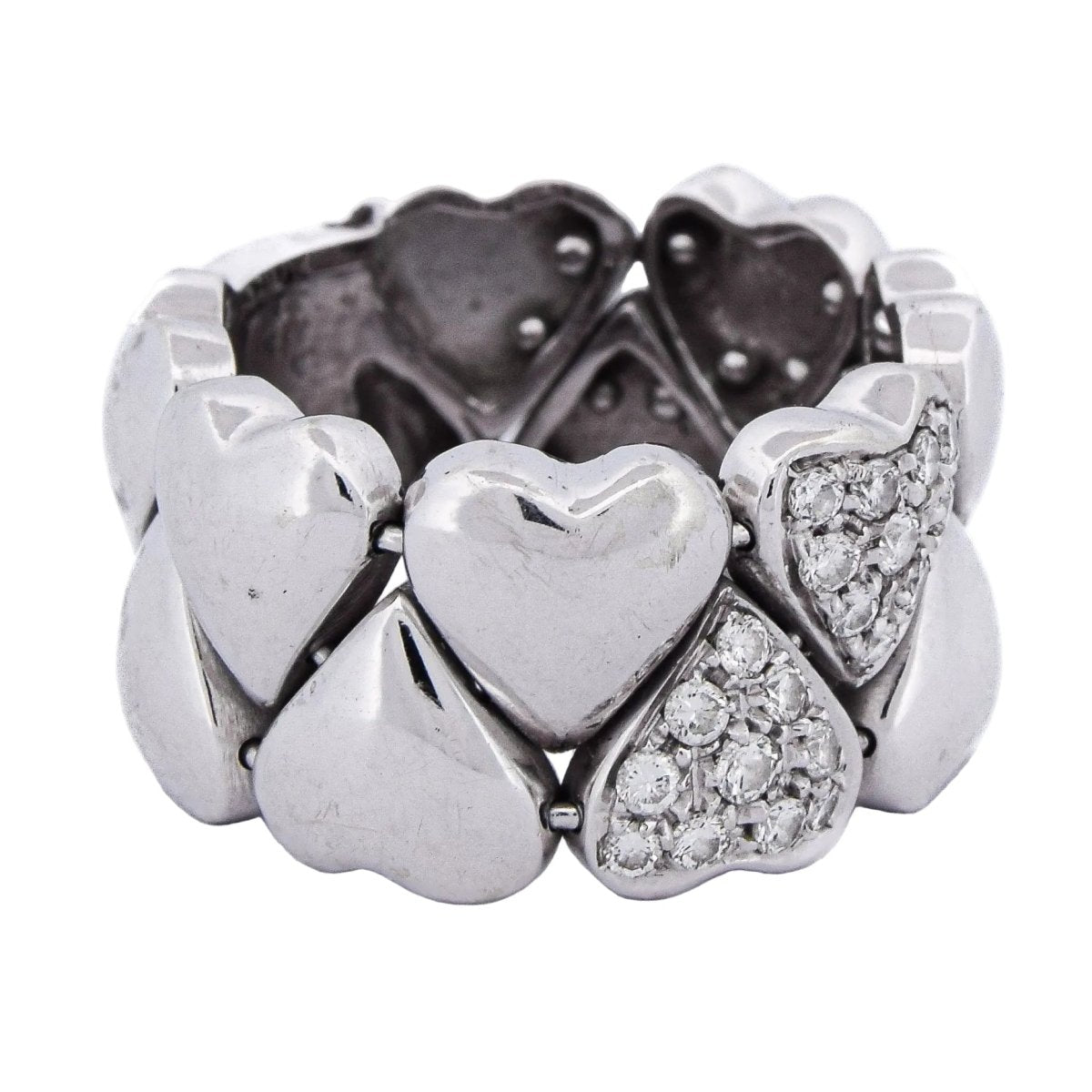 Bague Bandeau en or blanc et diamants - Castafiore