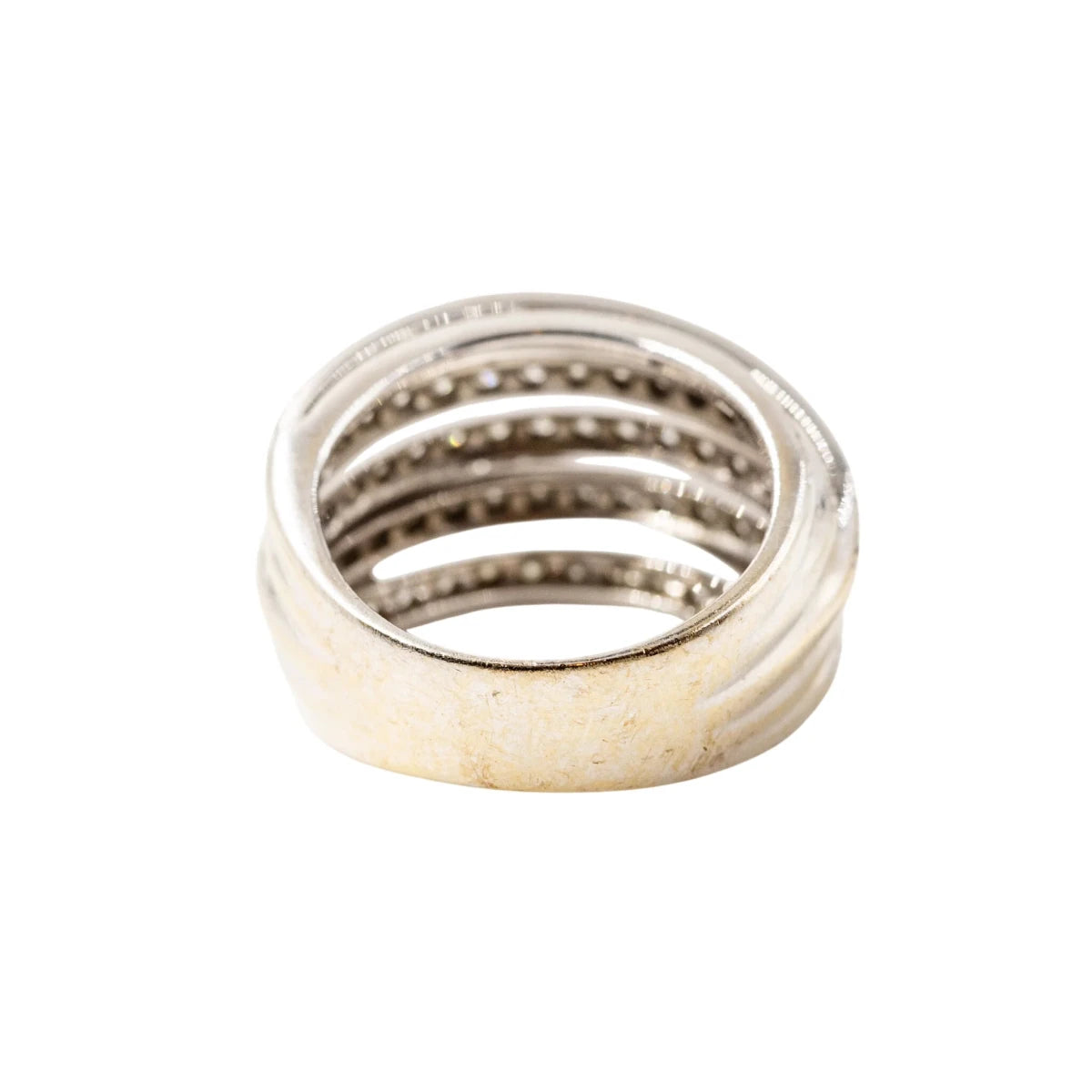 Bague Bandeau en or blanc et diamants - Castafiore
