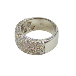 Bague Bandeau en or blanc et diamants - Castafiore
