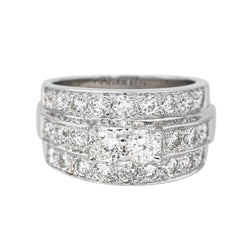 Bague Bandeau en or blanc et diamants - Castafiore