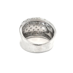 Bague Bandeau en or blanc et diamants - Castafiore