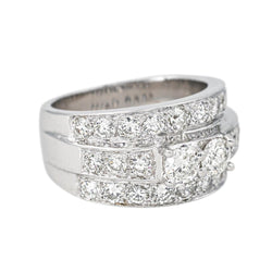 Bague Bandeau en or blanc et diamants - Castafiore