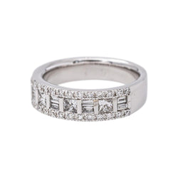 Bague Bandeau en or blanc et diamants - Castafiore