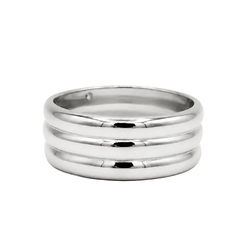Bague Bandeau en or blanc et diamants - Castafiore