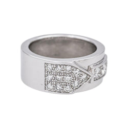 Bague Bandeau en or blanc et diamants - Castafiore