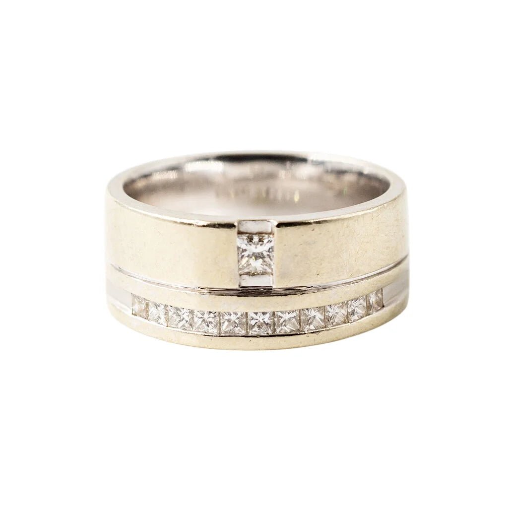 Bague Bandeau en or blanc et diamants - Castafiore