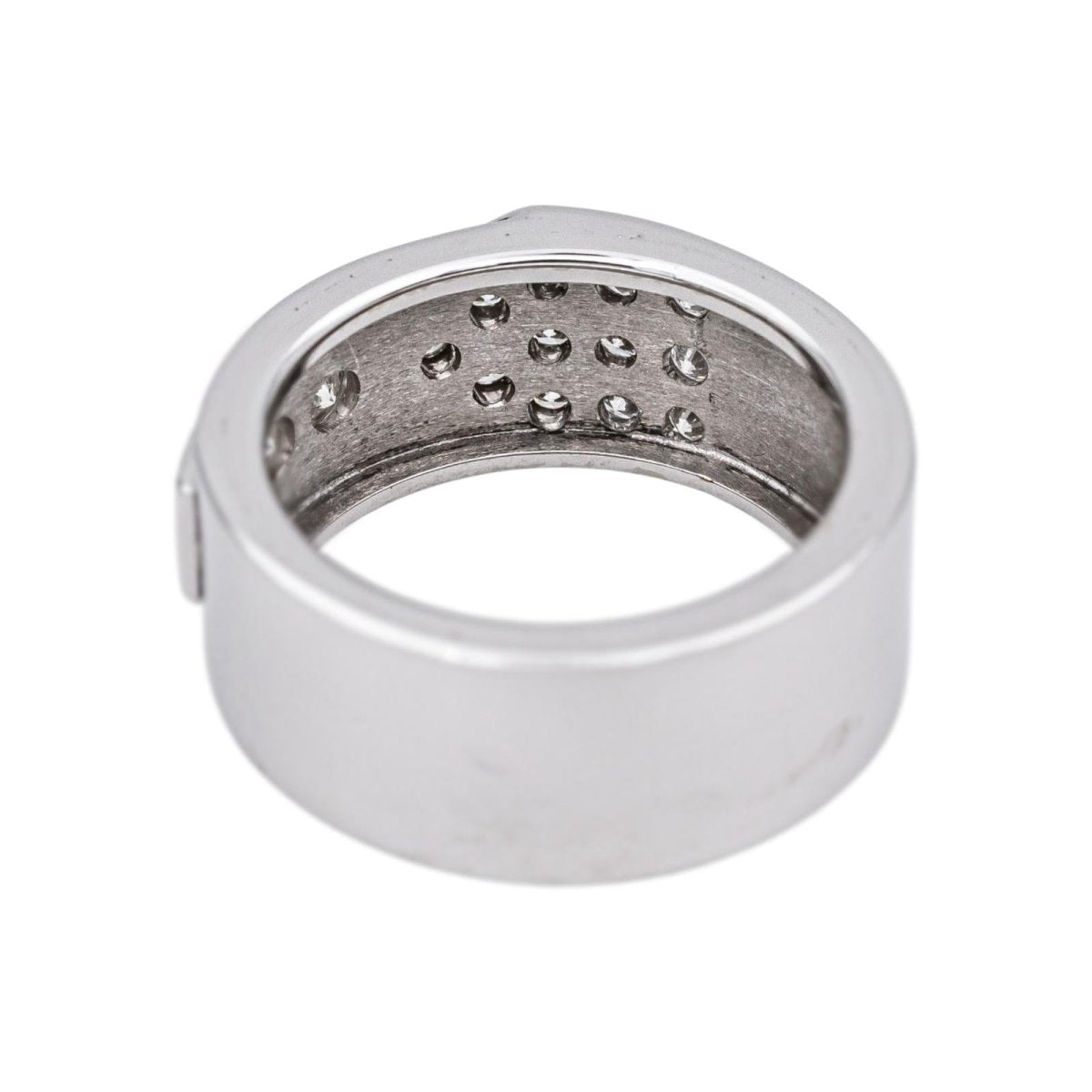 Bague Bandeau en or blanc et diamants - Castafiore