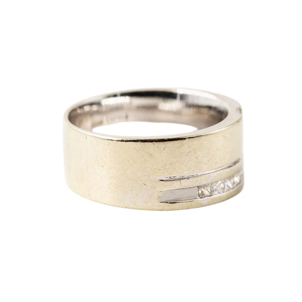 Bague Bandeau en or blanc et diamants