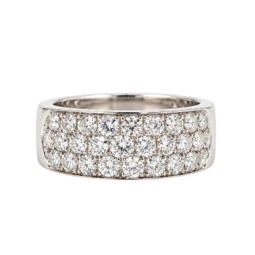 Bague Bandeau en or blanc et diamants - Castafiore