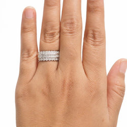 Bague Bandeau en or blanc et diamants - Castafiore