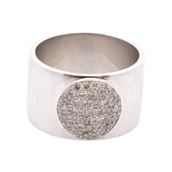 Bague Bandeau en or blanc et diamants - Castafiore