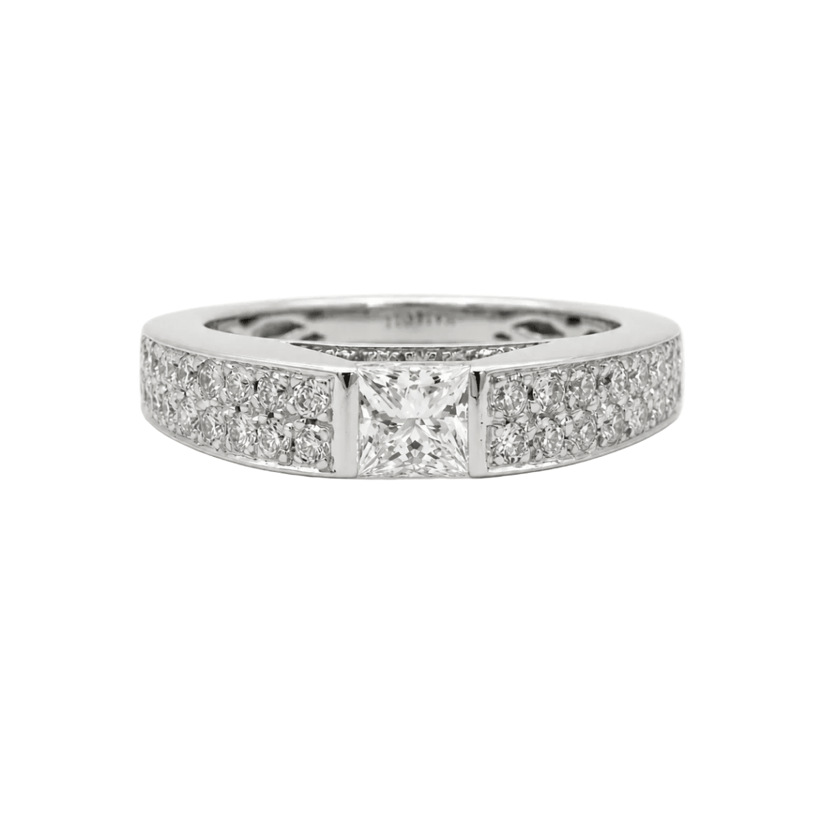 Bague Bandeau en or blanc et diamants - Castafiore
