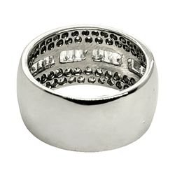 Bague Bandeau en or blanc et diamants - Castafiore