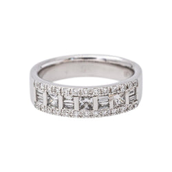 Bague Bandeau en or blanc et diamants - Castafiore