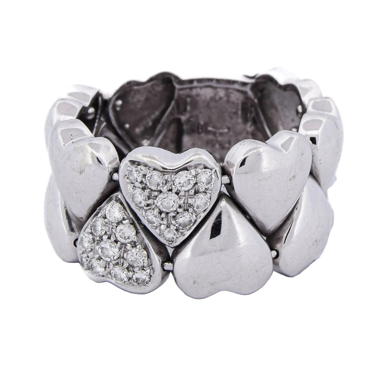 Bague Bandeau en or blanc et diamants - Castafiore