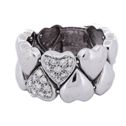 Bague Bandeau en or blanc et diamants - Castafiore