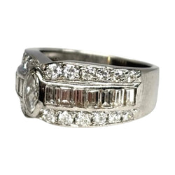 Bague Bandeau en or blanc et diamants - Castafiore