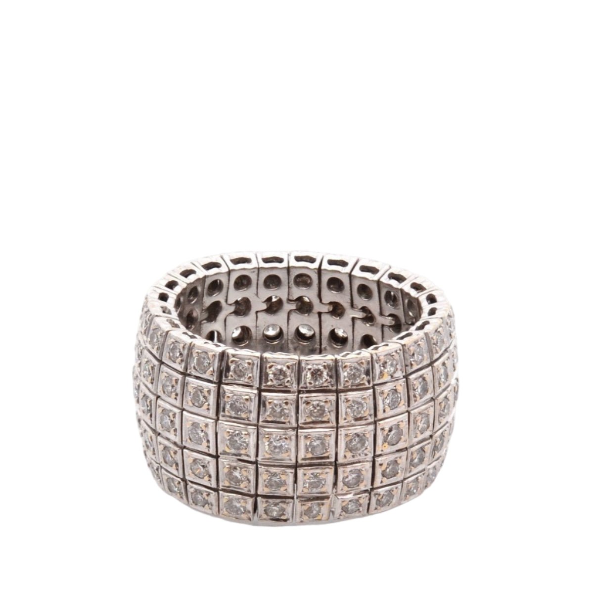 Bague Bandeau en or blanc et diamants - Castafiore