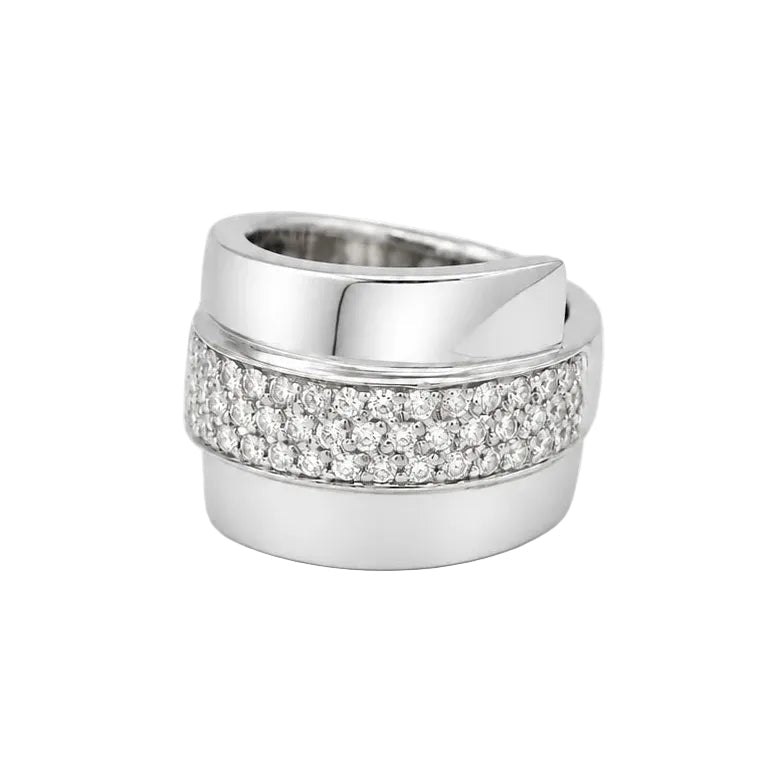 Bague Bandeau en or blanc et diamants - Castafiore