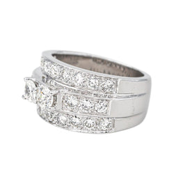 Bague Bandeau en or blanc et diamants - Castafiore