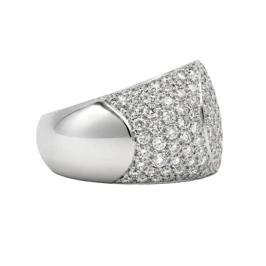 Bague Bandeau en or blanc et diamants - Castafiore