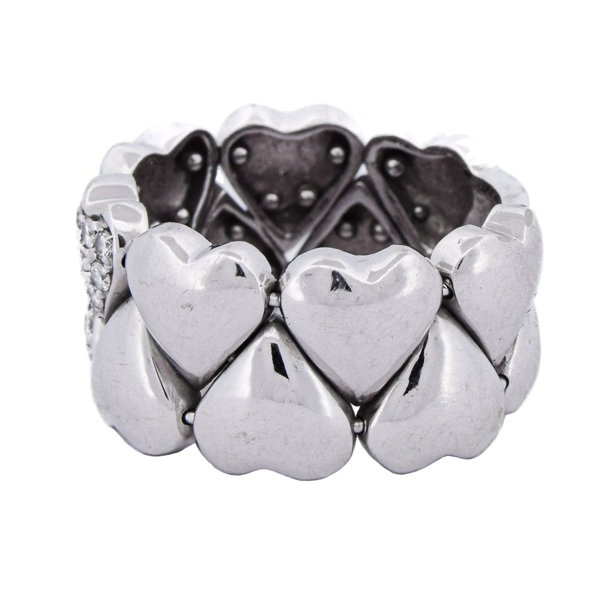 Bague Bandeau en or blanc et diamants - Castafiore