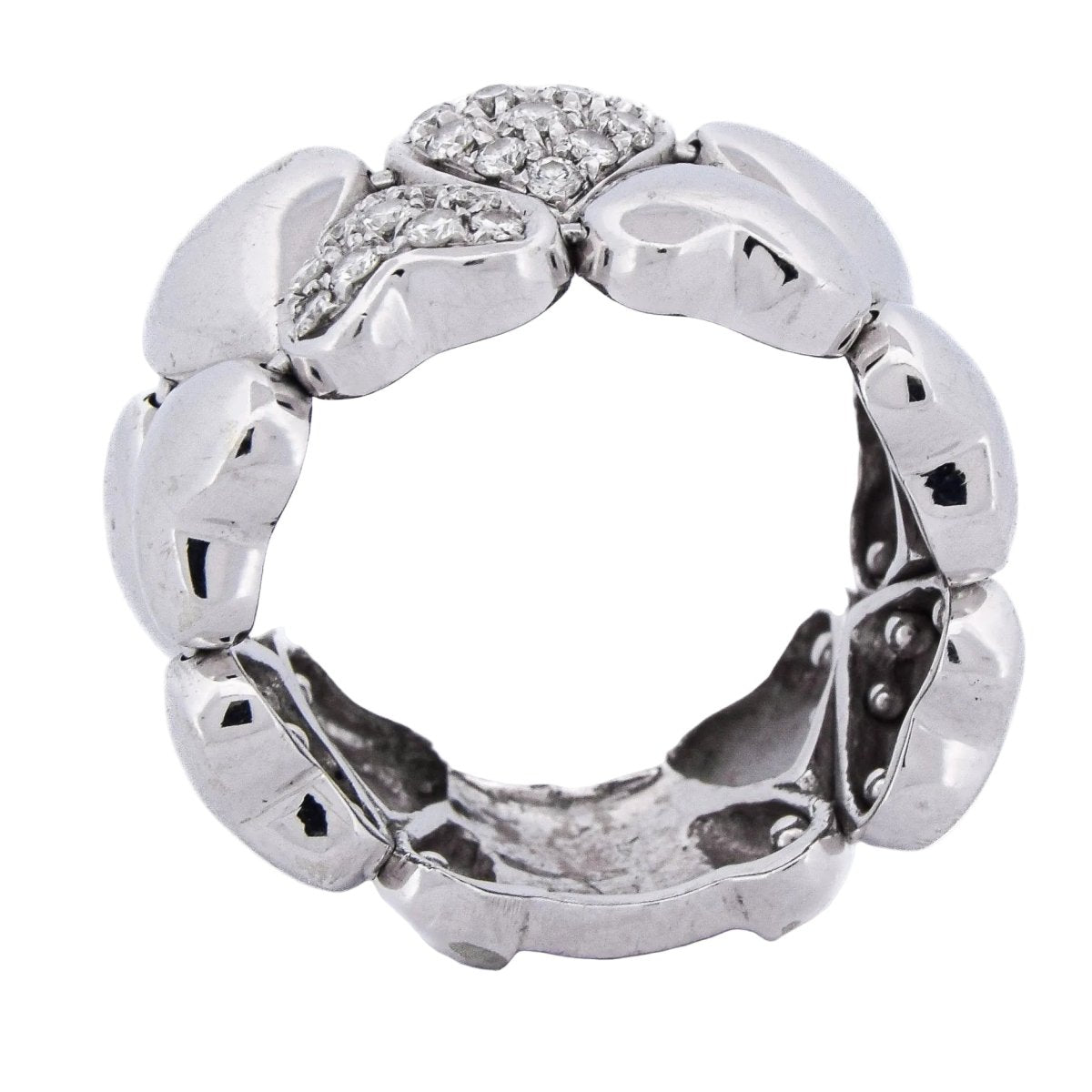 Bague Bandeau en or blanc et diamants - Castafiore