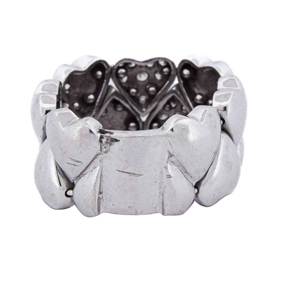 Bague Bandeau en or blanc et diamants - Castafiore