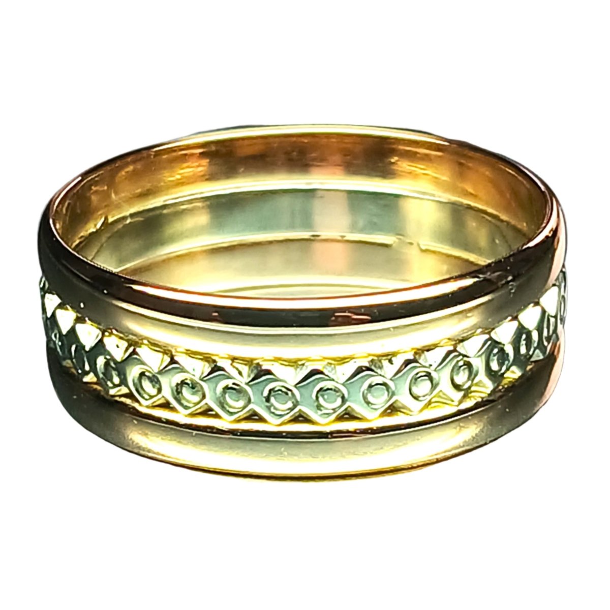 Bague Bandeau en or blanc et or rose - Castafiore