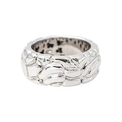 Bague Bandeau en or blanc et rubis - Castafiore