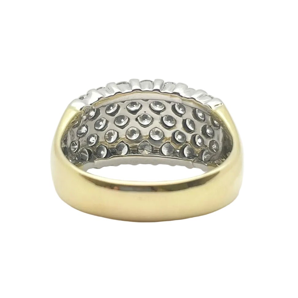 Bague Bandeau en or blanc, or jaune et diamants - Castafiore