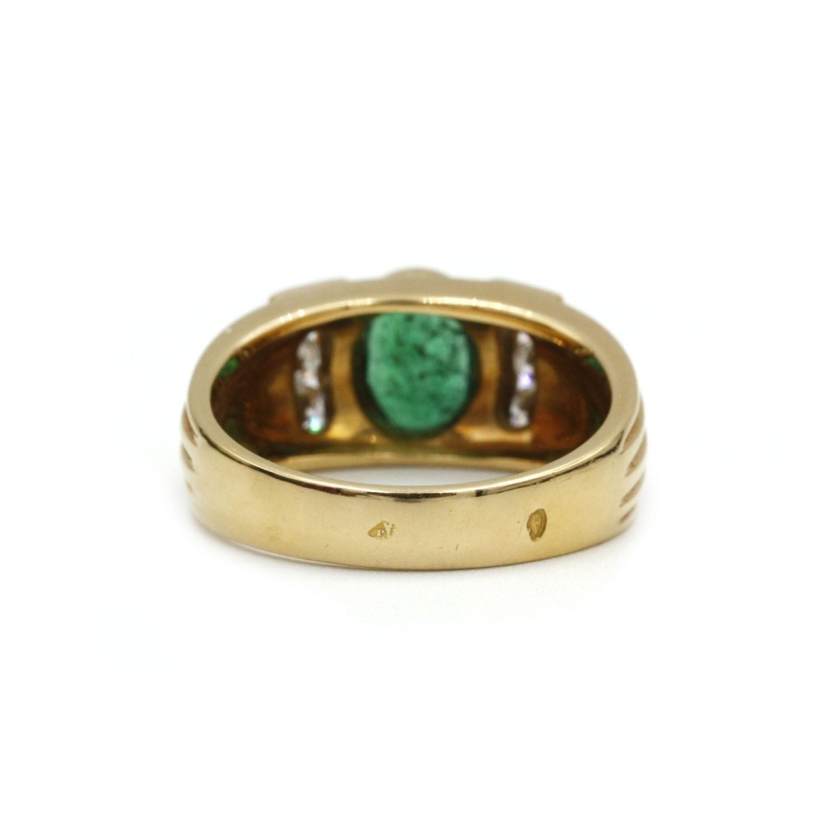 Bague Bandeau en or, émeraude et diamants - Castafiore