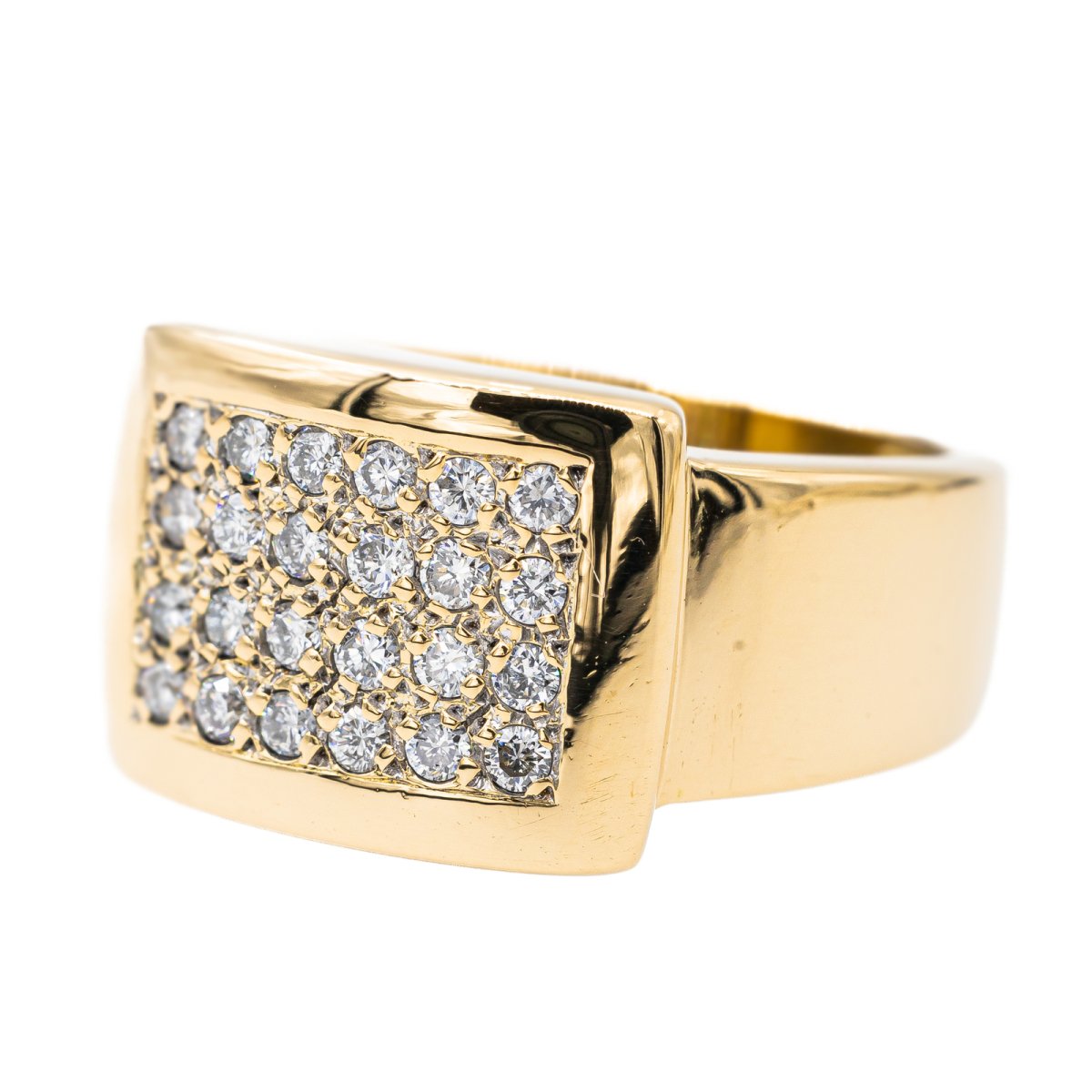 Bague Bandeau en Or jaune et Diamant - Castafiore