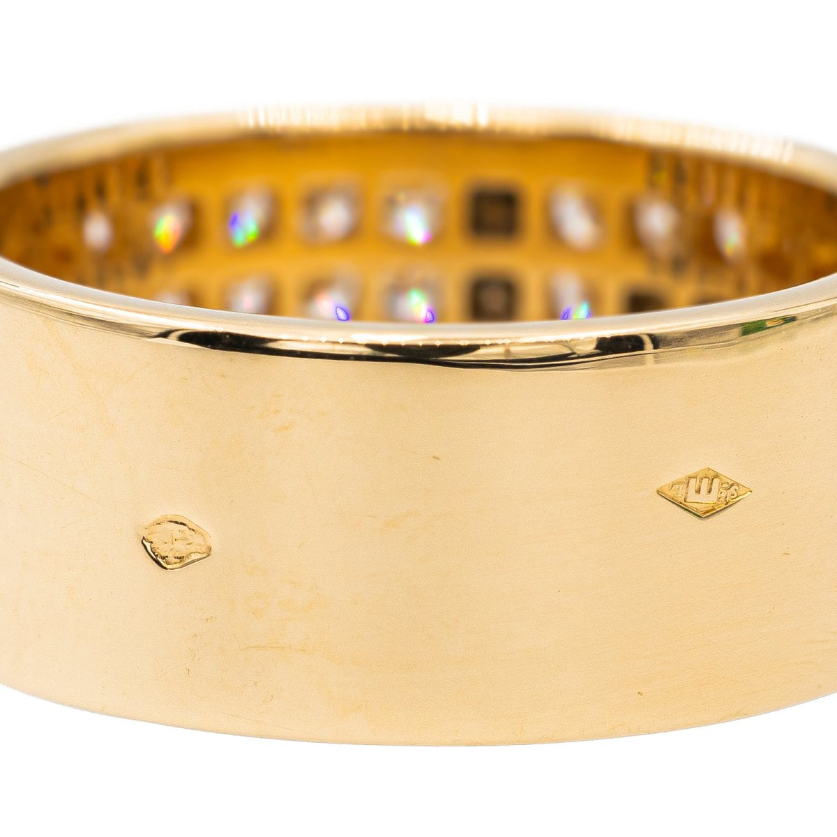 Bague Bandeau en or jaune et diamant - Castafiore