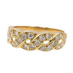 Bague Bandeau en or jaune et diamant - Castafiore