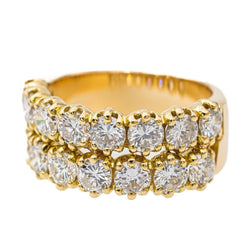 Bague bandeau en or jaune et diamant - Castafiore