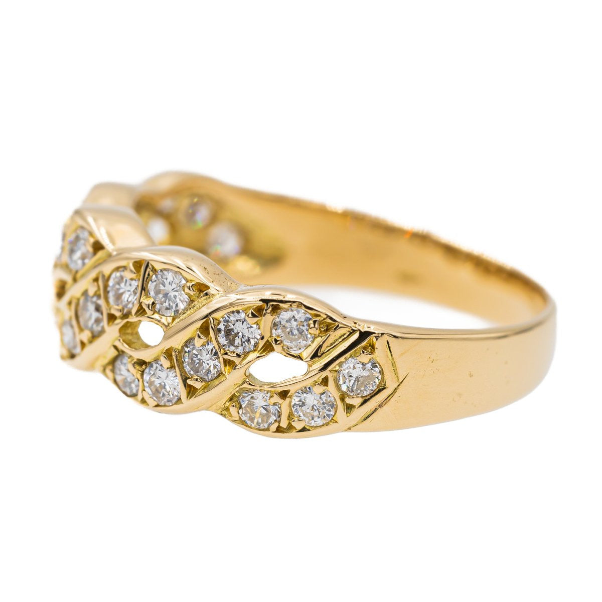 Bague Bandeau en or jaune et diamant - Castafiore