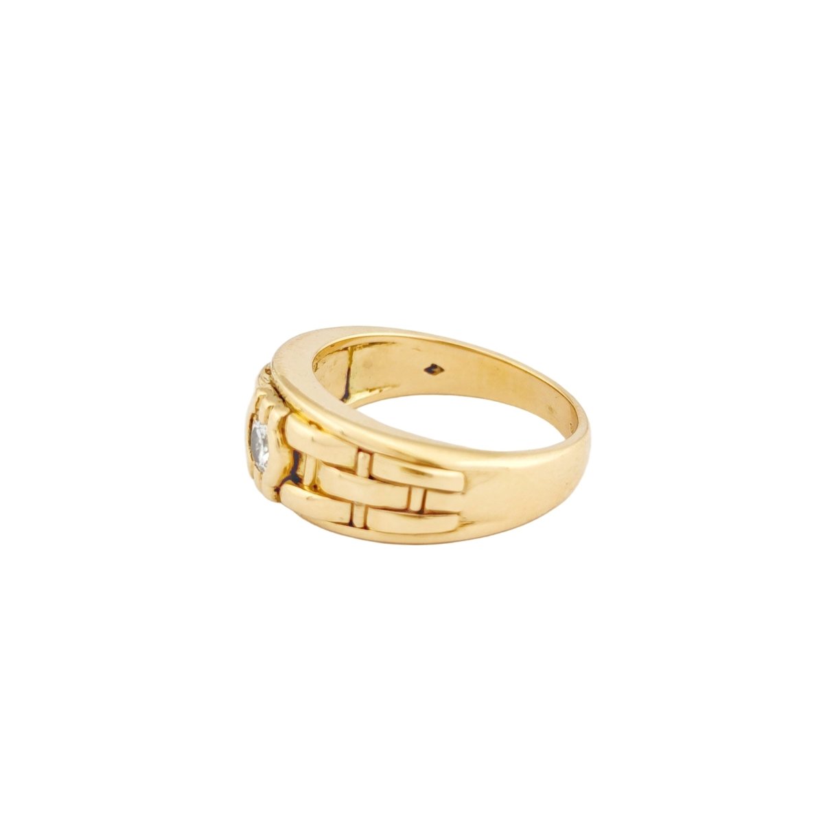 Bague Bandeau en or jaune et diamant - Castafiore