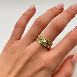 Bague Bandeau en or jaune et diamant - Castafiore