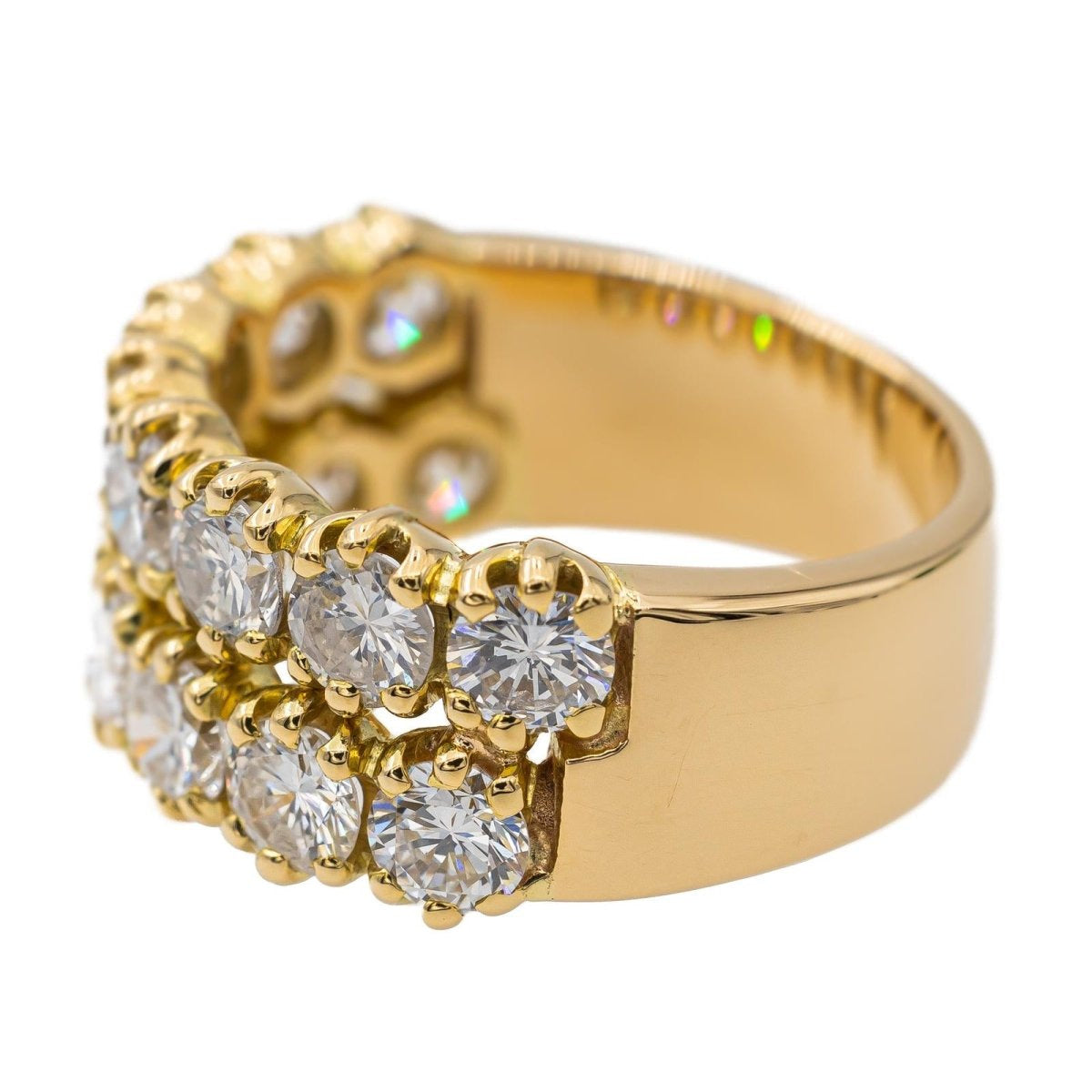 Bague bandeau en or jaune et diamant - Castafiore
